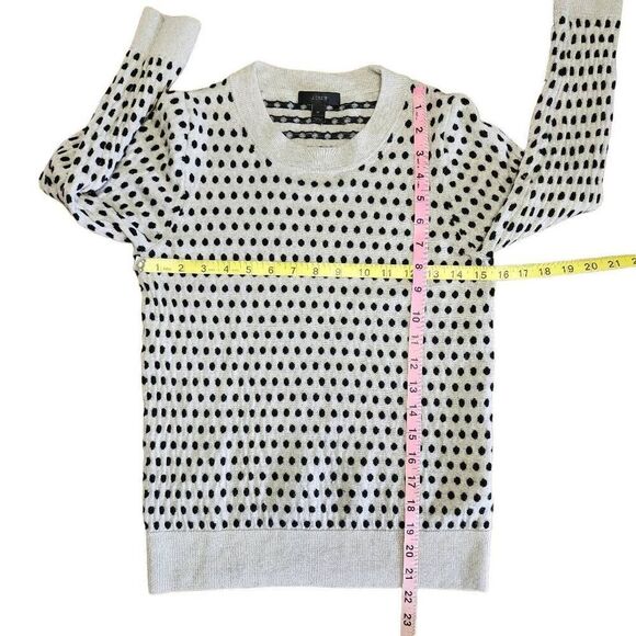 J. Crew Women's Sweater, Lightweight Polka Dot Round Crewneck Sweater, Sz M - Picture 4 of 8